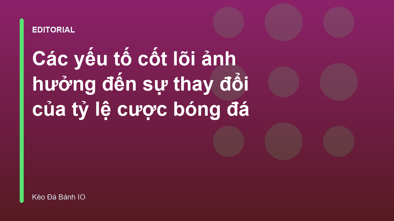 Biểu đồ minh họa sự thay đổi tỷ lệ cược bóng đá